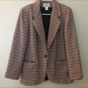Vintage plaid wool blazer
